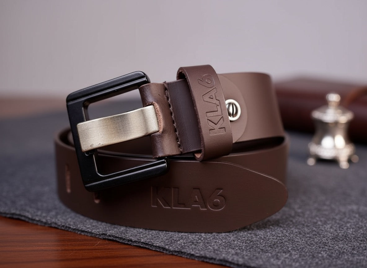 Heritage Loop Leather Belt Dark Brown