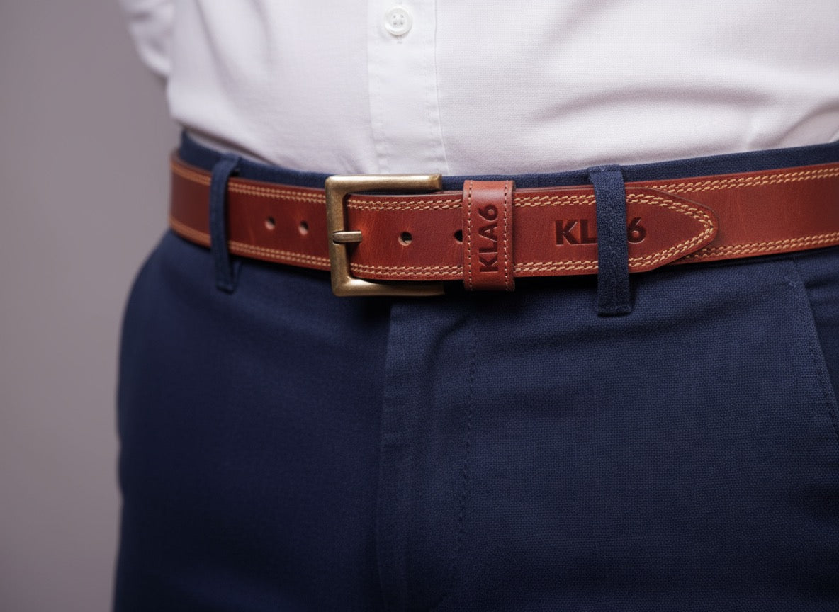 Heritage Loop Leather Belt Brown