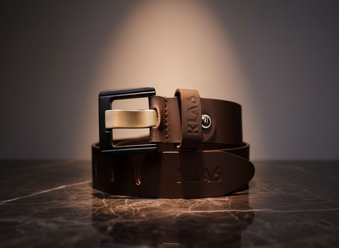 Heritage Loop Leather Belt Dark Brown