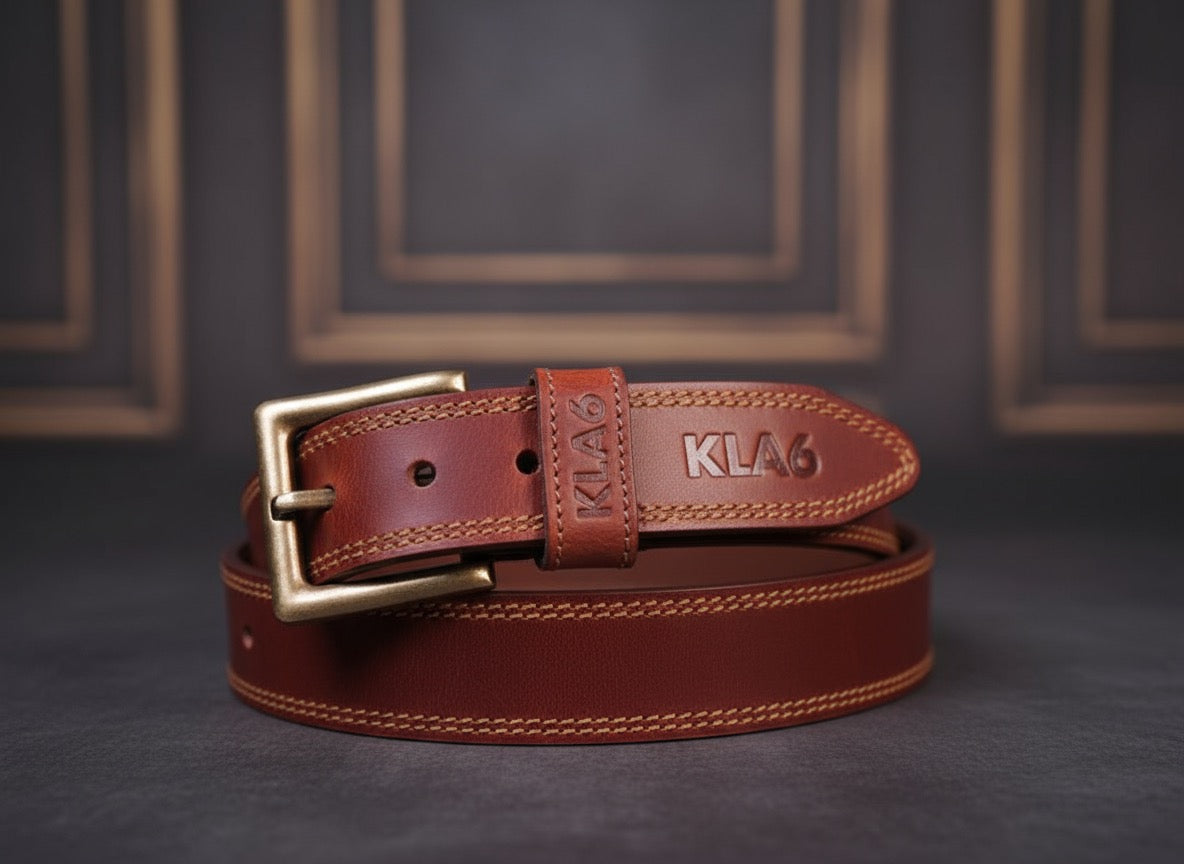 Heritage Loop Leather Belt Brown